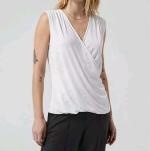 Athleta Breezy Wrap Tank Top Deep V Neck Gym Yoga Athleisure Women's SMALL